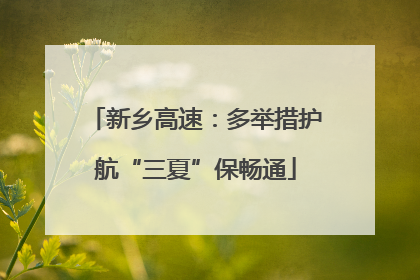 新乡高速：多举措护航“三夏”保畅通