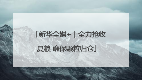 新华全媒+｜全力抢收夏粮 确保颗粒归仓