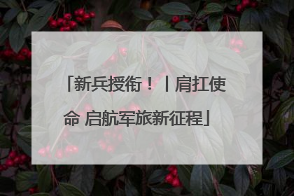 新兵授衔！丨肩扛使命 启航军旅新征程