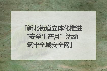 新北街道立体化推进“安全生产月”活动 筑牢全域安全网