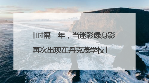时隔一年，当迷彩绿身影再次出现在丹克茂学校