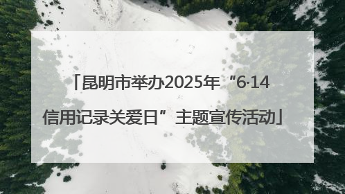 昆明市举办2025年“6·14信用记录关爱日”主题宣传活动