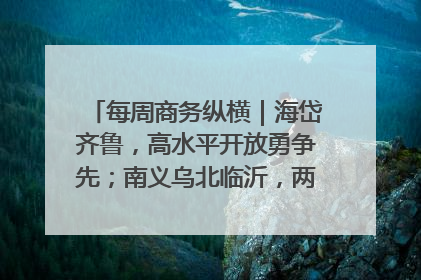 每周商务纵横｜海岱齐鲁，高水平开放勇争先；南义乌北临沂，两扇窗里观外贸