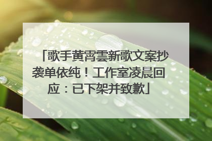 歌手黄霄雲新歌文案抄袭单依纯！工作室凌晨回应：已下架并致歉
