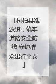 桐柏县淮源镇：筑牢道路安全防线 守护群众出行平安