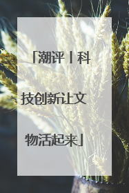 潮评丨科技创新让文物活起来