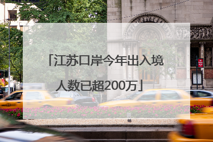 江苏口岸今年出入境人数已超200万