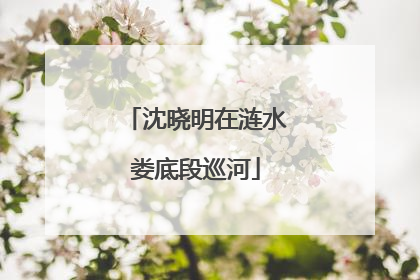 沈晓明在涟水娄底段巡河
