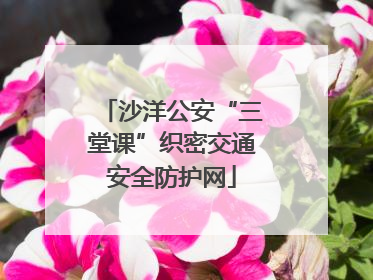 沙洋公安“三堂课”织密交通安全防护网