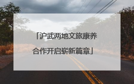 沪武两地文旅康养合作开启崭新篇章