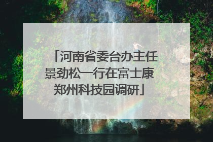 河南省委台办主任景劲松一行在富士康郑州科技园调研