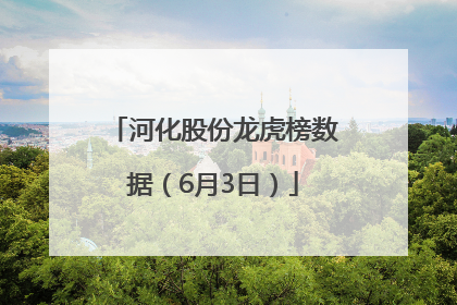 河化股份龙虎榜数据（6月3日）