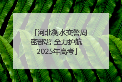 河北衡水交警周密部署 全力护航2025年高考
