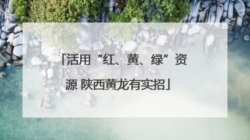 活用“红、黄、绿”资源 陕西黄龙有实招