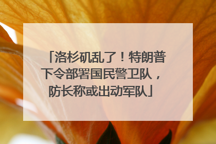 洛杉矶乱了！特朗普下令部署国民警卫队，防长称或出动军队