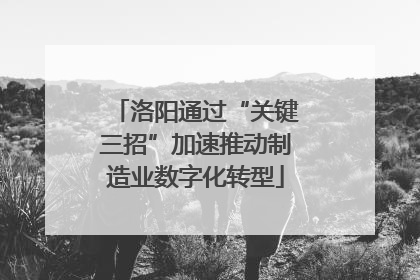 洛阳通过“关键三招”加速推动制造业数字化转型