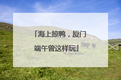 海上掠鸭，厦门端午曾这样玩