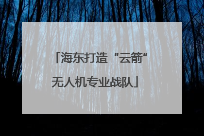 海东打造“云箭”无人机专业战队