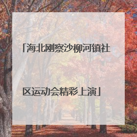 海北刚察沙柳河镇社区运动会精彩上演