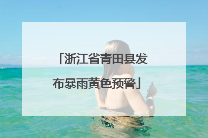 浙江省青田县发布暴雨黄色预警