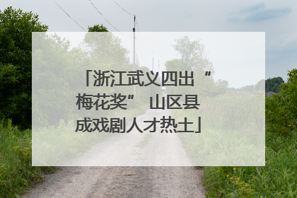 浙江武义四出“梅花奖” 山区县成戏剧人才热土