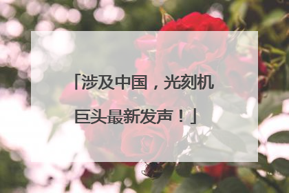 涉及中国，光刻机巨头最新发声！