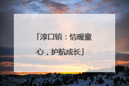 淳口镇：情暖童心，护航成长