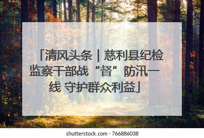 清风头条｜慈利县纪检监察干部战“督”防汛一线 守护群众利益
