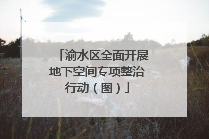 渝水区全面开展地下空间专项整治行动（图）