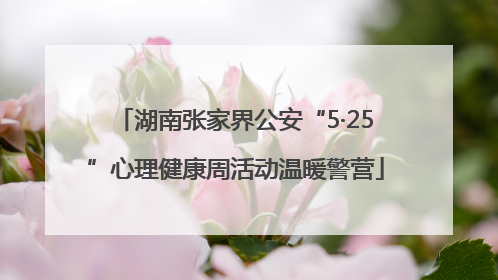 湖南张家界公安“5·25”心理健康周活动温暖警营