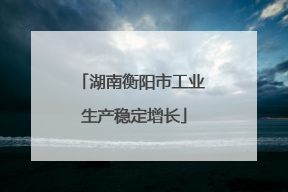 湖南衡阳市工业生产稳定增长