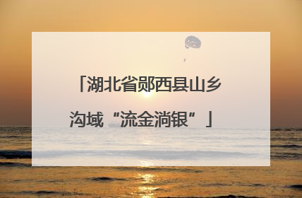 湖北省郧西县山乡沟域“流金淌银”