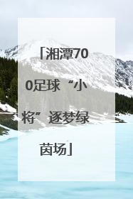 湘潭700足球“小将”逐梦绿茵场
