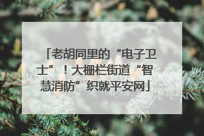 老胡同里的“电子卫士”！大栅栏街道“智慧消防”织就平安网