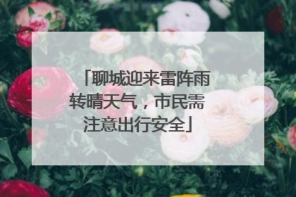 聊城迎来雷阵雨转晴天气，市民需注意出行安全