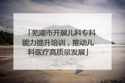 芜湖市开展儿科专科能力提升培训，推动儿科医疗高质量发展