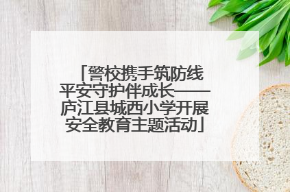 警校携手筑防线 平安守护伴成长——庐江县城西小学开展安全教育主题活动