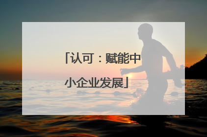 认可：赋能中小企业发展