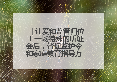 让爱和监管归位！一场特殊的听证会后，督促监护令和家庭教育指导方案同时送达