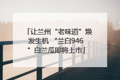 让兰州“老味道”焕发生机 “兰白946”白兰瓜即将上市