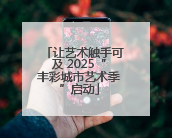让艺术触手可及 2025“丰彩城市艺术季”启动