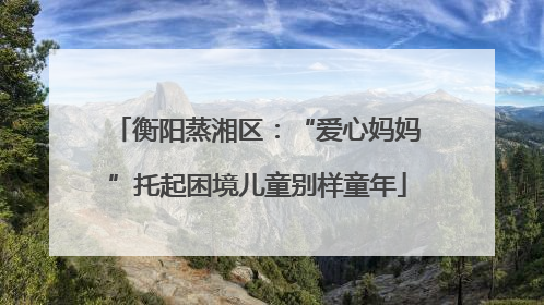 衡阳蒸湘区：“爱心妈妈”托起困境儿童别样童年