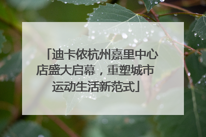 迪卡侬杭州嘉里中心店盛大启幕，重塑城市运动生活新范式