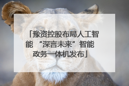 豫资控股布局人工智能 “深言未来”智能政务一体机发布