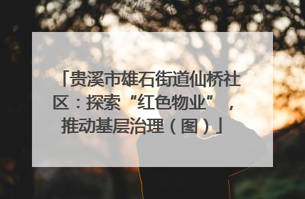 贵溪市雄石街道仙桥社区：探索“红色物业”，推动基层治理（图）