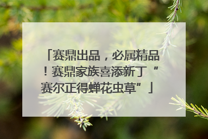 赛鼎出品，必属精品！赛鼎家族喜添新丁“赛尔正得蝉花虫草”