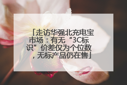 走访华强北充电宝市场：有无“3C标识”价差仅为个位数，无标产品仍在售