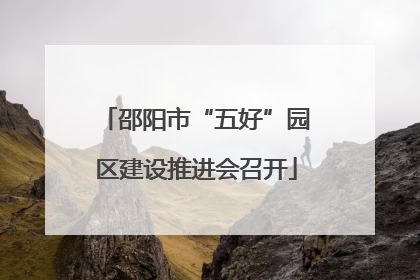 邵阳市“五好”园区建设推进会召开