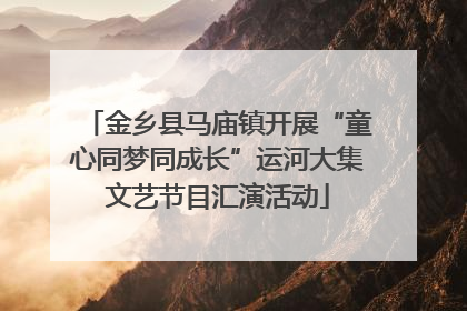 金乡县马庙镇开展“童心同梦同成长”运河大集文艺节目汇演活动