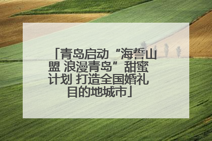青岛启动“海誓山盟 浪漫青岛”甜蜜计划 打造全国婚礼目的地城市